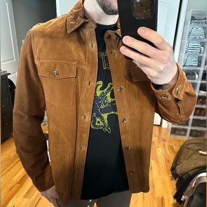 Mango Men Suede Shirt Jacket